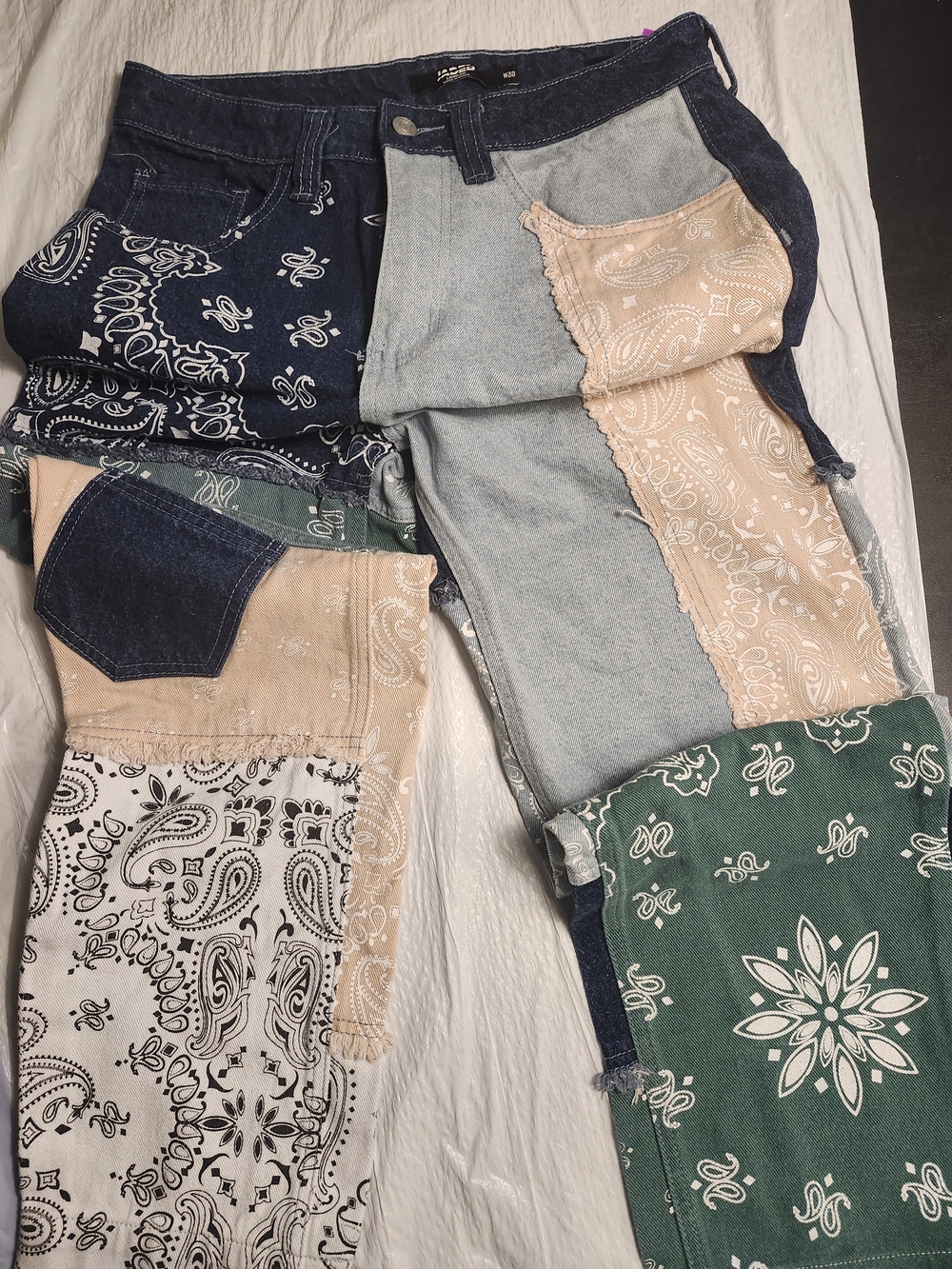 Jaded London Patchwork Bandana Patch Jeans - Multicolor Wow! Wow!